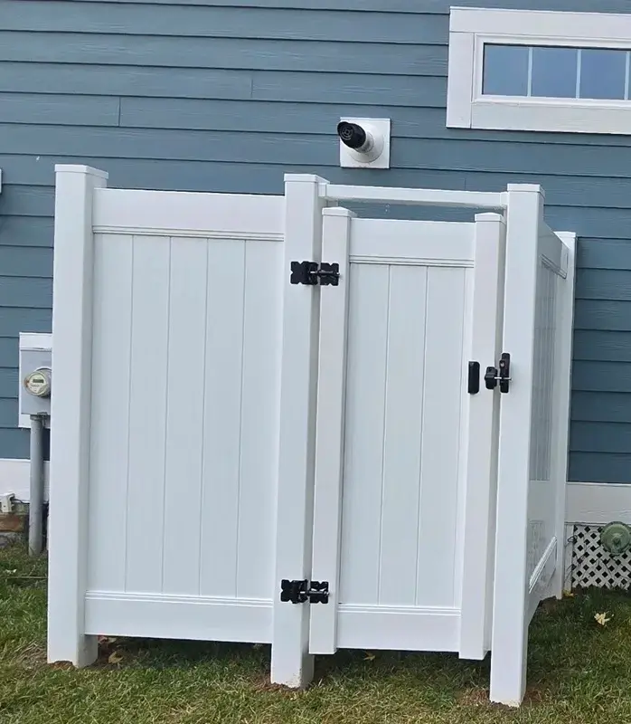 vinyl outdoor shower enclosure